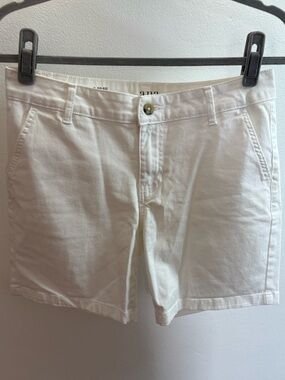 A.N.A. White Mid-Rise Twill Short 6